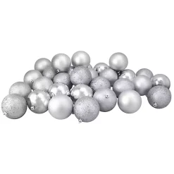 Clearance Kirklands Home Shatterproof Ball Ornaments, Set of 32 Silver