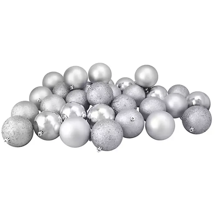 Clearance Kirklands Home Shatterproof Ball Ornaments, Set of 32 Silver
