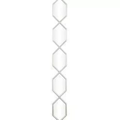 Online Kirklands Home Slim Stacked Hexagons Wall Mirror Silver