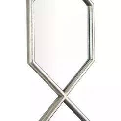 Online Kirklands Home Slim Stacked Hexagons Wall Mirror Silver