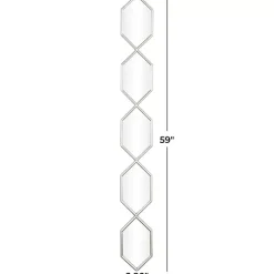 Online Kirklands Home Slim Stacked Hexagons Wall Mirror Silver