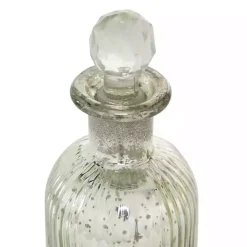 Outlet Kirklands Home Soda Lime Glass Bottle Vases, Set of 3 Silver