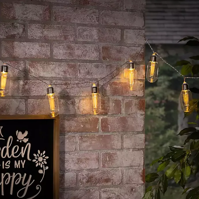 Sale Kirklands Home Solar Bullet Outdoor String Lights Silver