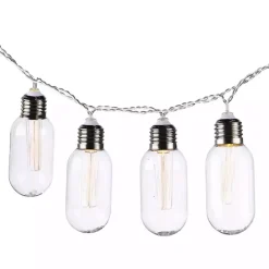 Sale Kirklands Home Solar Bullet Outdoor String Lights Silver