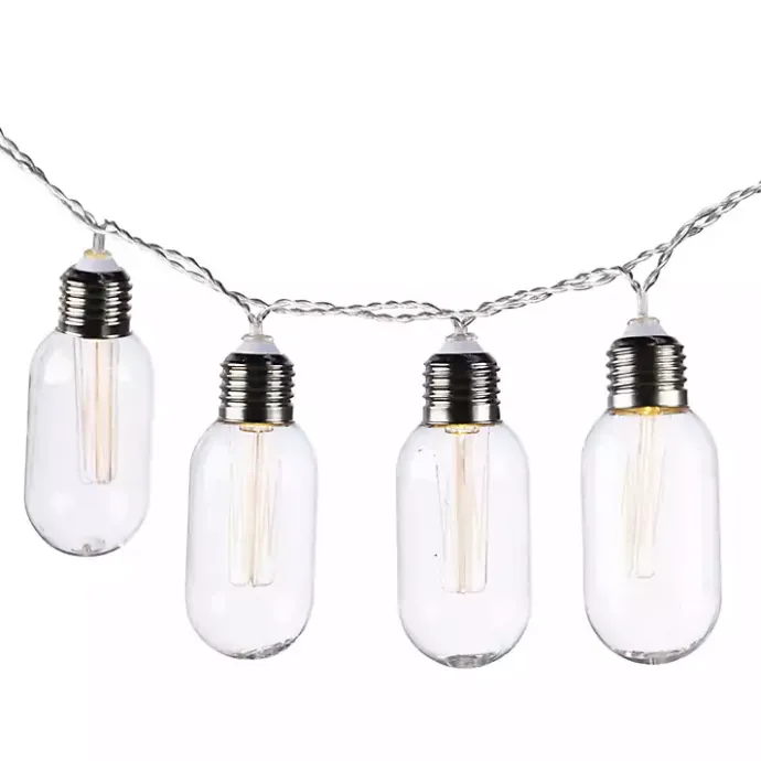 Sale Kirklands Home Solar Bullet Outdoor String Lights Silver