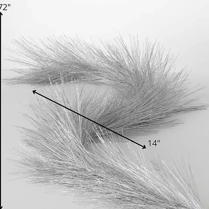 Discount Kirklands Home Sparkle Pine Christmas Garland Silver