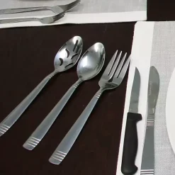 New Kirklands Home Stainless Steel 55-pc. Flatware Set Silver
