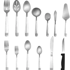 New Kirklands Home Stainless Steel 55-pc. Flatware Set Silver