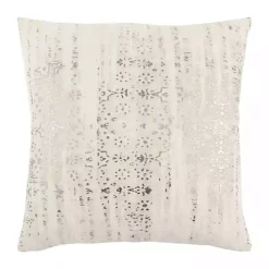 Online Kirklands Home Stripe Cotton Pillow Silver