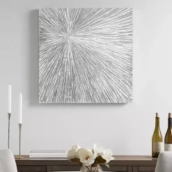 Outlet Kirklands Home Sunburst Dimensional Resin Wall Art Silver