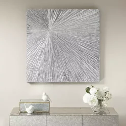 Outlet Kirklands Home Sunburst Dimensional Resin Wall Art Silver