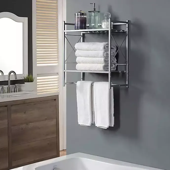 Online Kirklands Home 2-Tier Utility Shelf Silver
