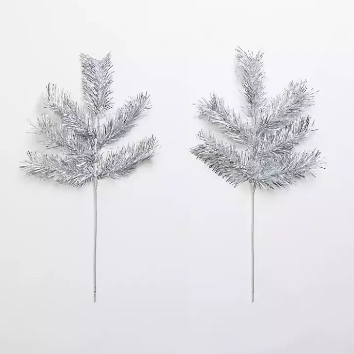 Sale Kirklands Home Tinsel Picks, Set of 2 Silver