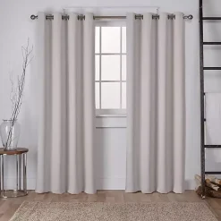 New Kirklands Home Twill Blackout Curtain Panel Set, 84 in. Silver