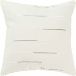 New Kirklands Home Silver Woven Lines Throw Pillow
