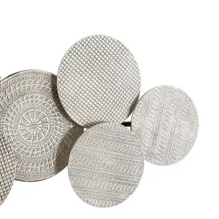 Online Kirklands Home Silvery Rivers Layered Disks Wall Plaque