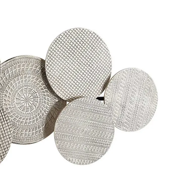 Online Kirklands Home Silvery Rivers Layered Disks Wall Plaque