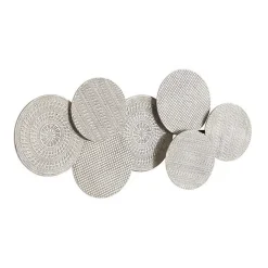 Online Kirklands Home Silvery Rivers Layered Disks Wall Plaque