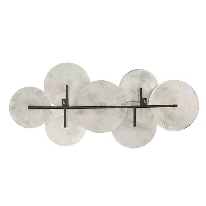 Online Kirklands Home Silvery Rivers Layered Disks Wall Plaque