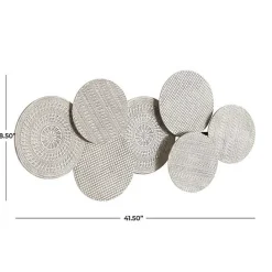 Online Kirklands Home Silvery Rivers Layered Disks Wall Plaque