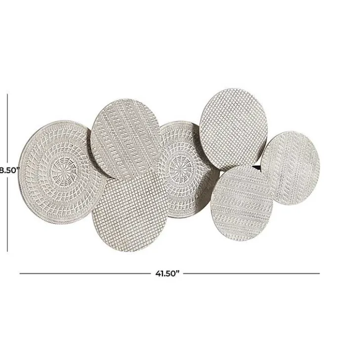 Online Kirklands Home Silvery Rivers Layered Disks Wall Plaque