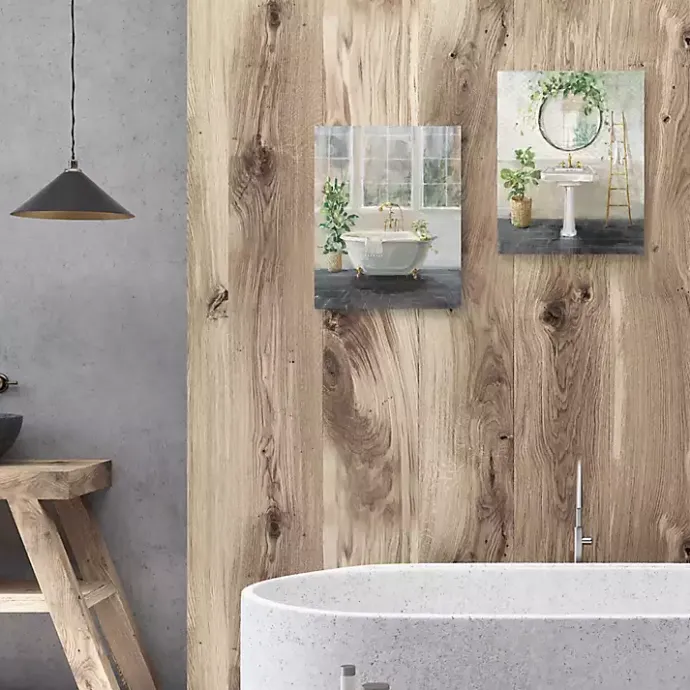 Clearance Kirklands Home Simple Pleasures Bath Canvas Art Prints, Set of 2