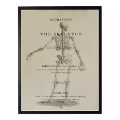 Outlet Kirklands Home Skeleton Back Framed Halloween Wall Art