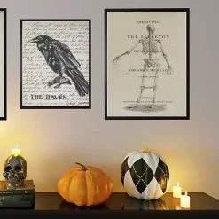 Outlet Kirklands Home Skeleton Back Framed Halloween Wall Art