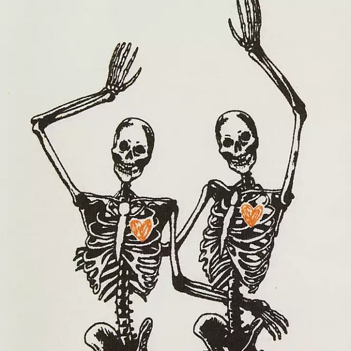 Kirklands Home Skeletons Printed Assorted Dishtowels, Set of 3