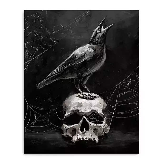 Discount Kirklands Home Skull & Raven Canvas Art Print, 16x20