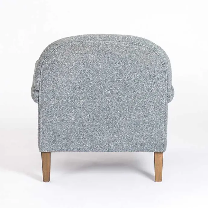 Best Kirklands Home Sky Boucle Tufted Chair & Ottoman Set Blue