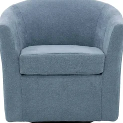Kirklands Home Sky Chloe Swivel Accent Chair Blue