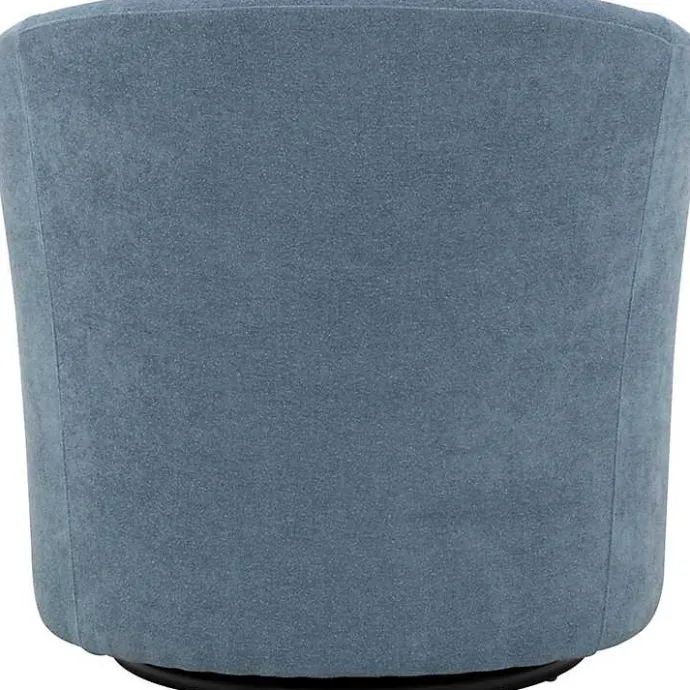 Kirklands Home Sky Chloe Swivel Accent Chair Blue
