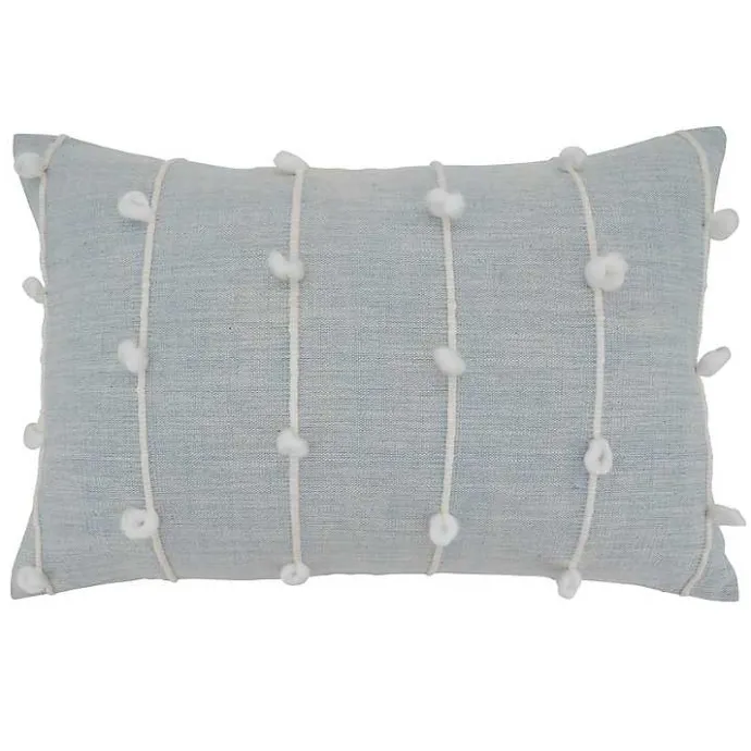 Outlet Kirklands Home Sky Blue Knotted Line Lumbar Throw Pillow