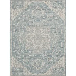 Sale Kirklands Home Sky Medallion Lava Indoor/Outdoor Area Rug, 5x7 Blue