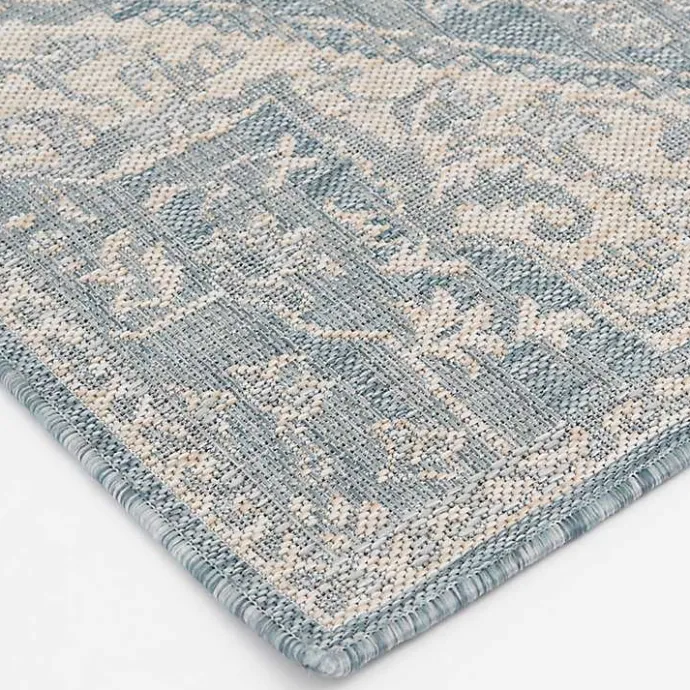 Sale Kirklands Home Sky Medallion Lava Indoor/Outdoor Area Rug, 5x7 Blue