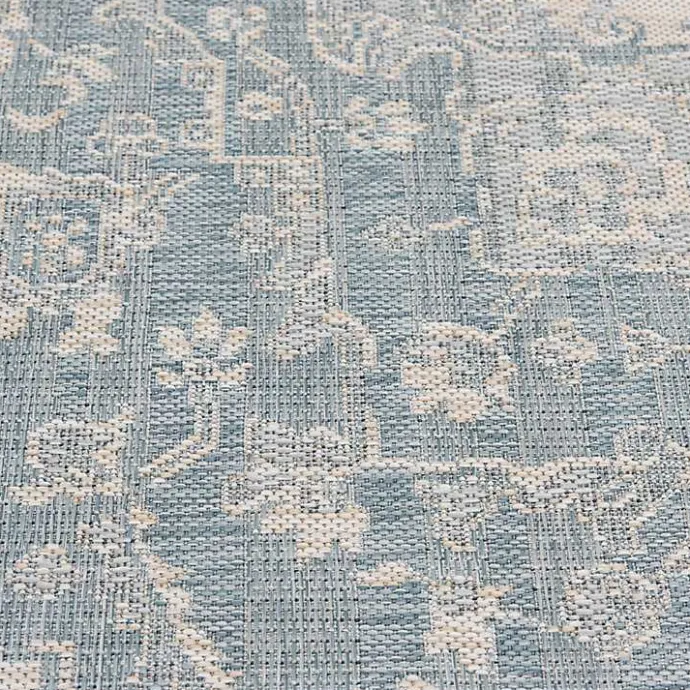 Sale Kirklands Home Sky Medallion Lava Indoor/Outdoor Area Rug, 5x7 Blue