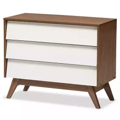 Hot Kirklands Home Slant Midcentury Two-Tone Chest