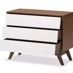 Hot Kirklands Home Slant Midcentury Two-Tone Chest