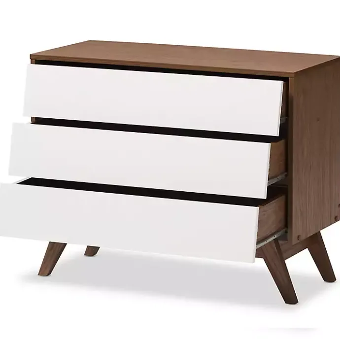 Hot Kirklands Home Slant Midcentury Two-Tone Chest