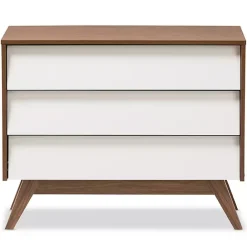 Hot Kirklands Home Slant Midcentury Two-Tone Chest