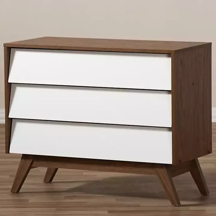 Hot Kirklands Home Slant Midcentury Two-Tone Chest