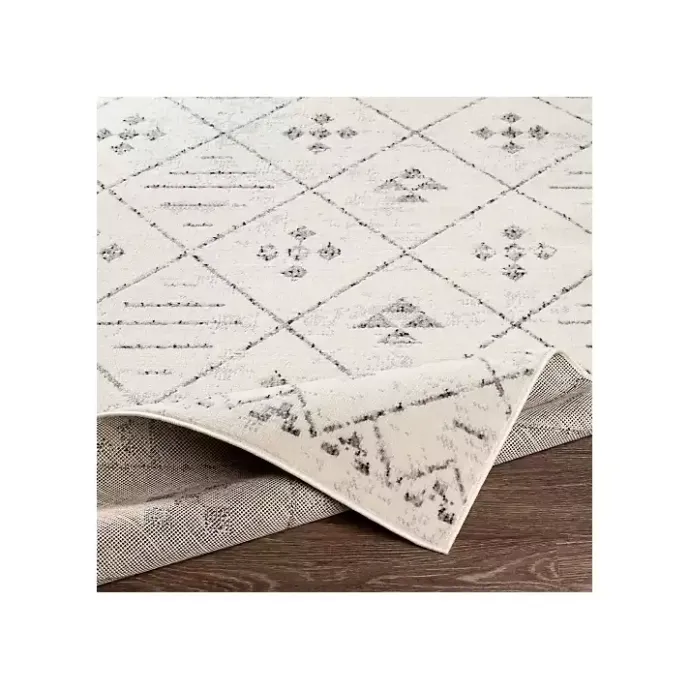 Sale Kirklands Home Slate Gray Diamond Print Area Rug, 5x7