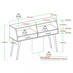 Sale Kirklands Home Slate 2-Drawer Henry Console Table Gray