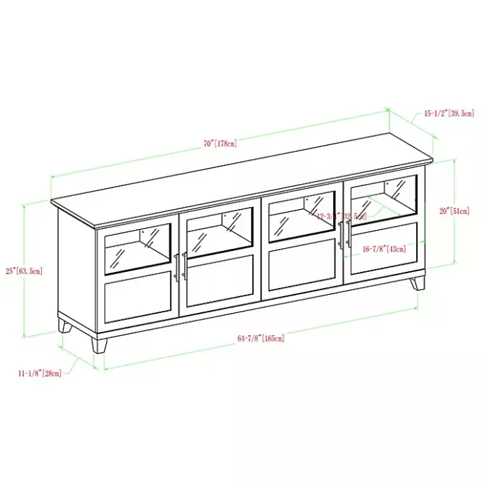 Best Kirklands Home Slate Glass Paneled Door TV Stand Gray