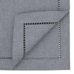 Sale Kirklands Home Slate Hemstitch Border Table Runner Gray