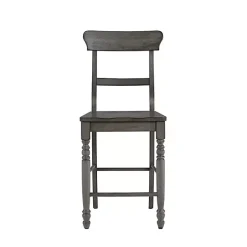 Clearance Kirklands Home Slate Ladder Back Counter Stools, Set of 2 Gray