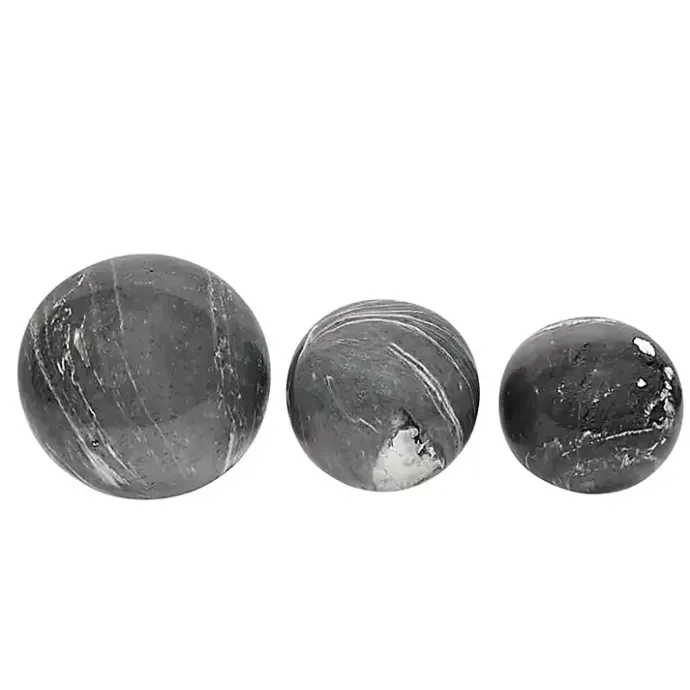Best Kirklands Home Slate Gray Marble 3-pc. Decorative Orb Set