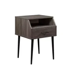 Discount Kirklands Home Slate Open Storage Accent Table Gray
