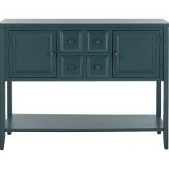 Sale Kirklands Home Slate Teal 4-Drawer Charlotte Sideboard Blue